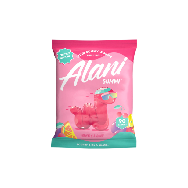 Alani Nu Cherry Slush Energy Drink & Sour Gummi Worms | Delicious, Low-Calorie Combo