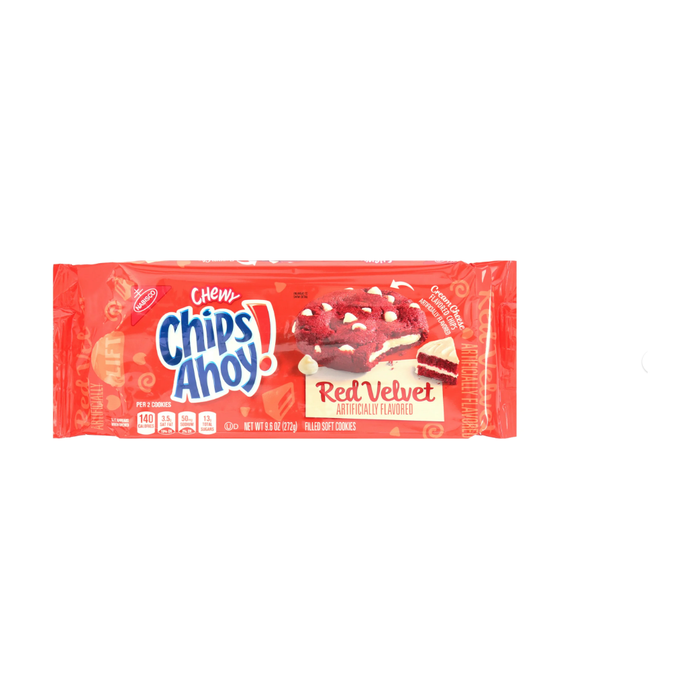 Chips Ahoy! Chewy Filled Soft Red Velvet Cookies, Baked, 9.6 oz,