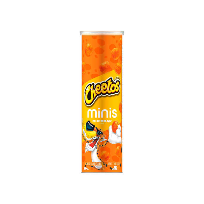 Cheetos Minis Cheddar Flavored Snack Chips Canister, 3.625 oz