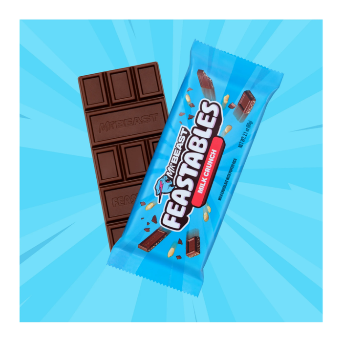 Feastables MrBeast Milk Chocolate Crunch Bar, 2.1 oz