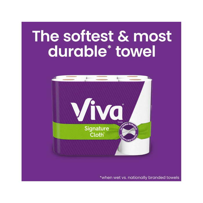 Viva Signature Cloth Paper Towels, 6 Double Rolls