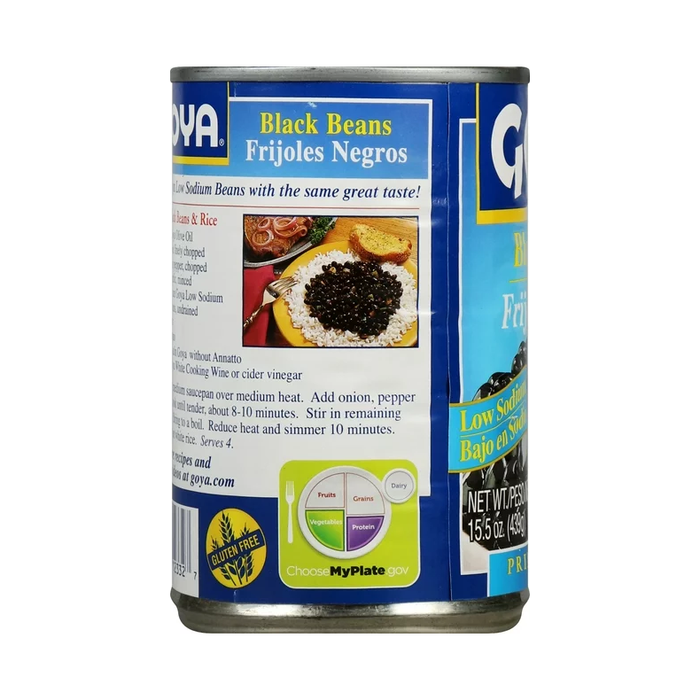 Goya Black Beans, Low Sodium, 15.5 Oz