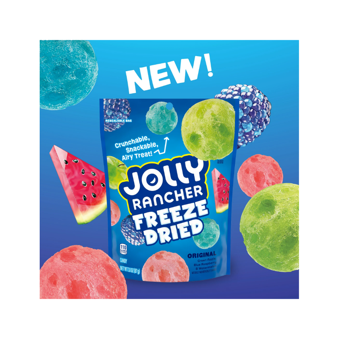 Jolly Rancher Freeze Dried Original Fruit Flavored Candy, Bag 3.1 oz