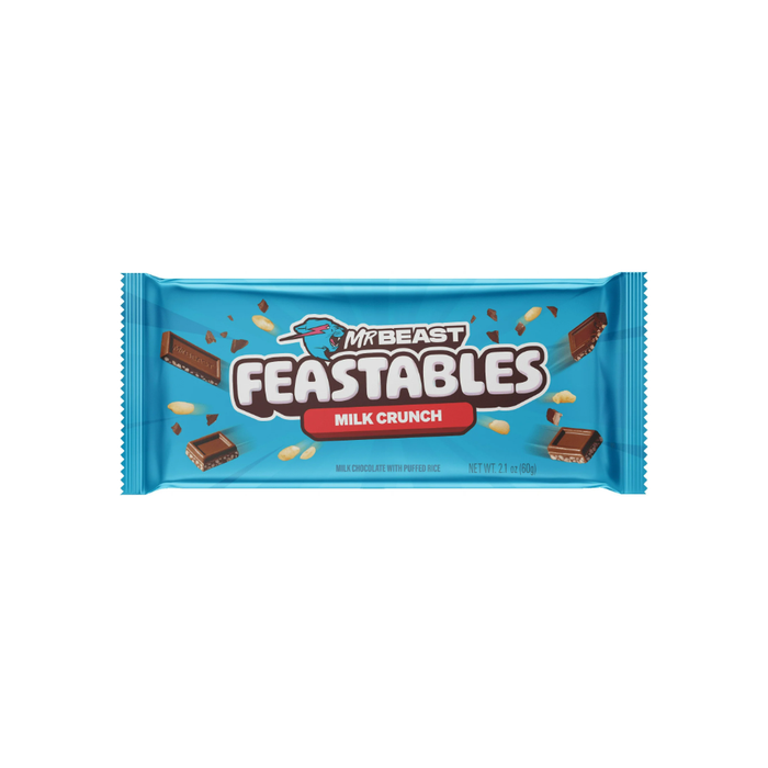 Feastables MrBeast Milk Chocolate Crunch Bar, 2.1 oz