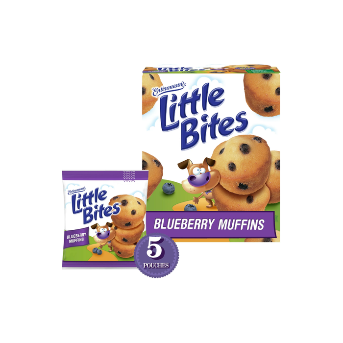 Entenmann's Little Bites Blueberry Mini Muffins, 5 Pouches, 8.25 oz Box