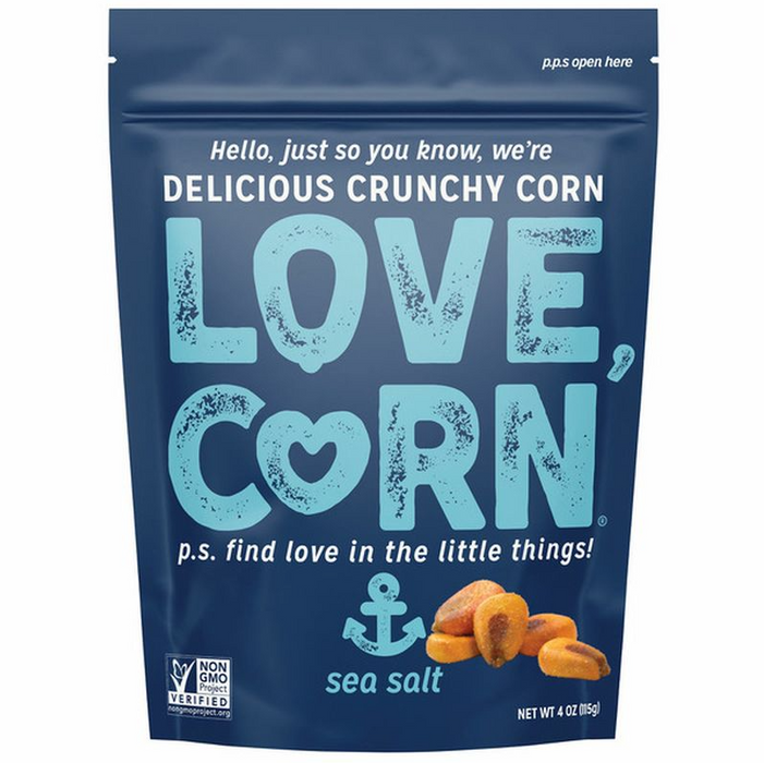 LOVE CORN Corn, Sea Salt, Crunchy 4.0 oz