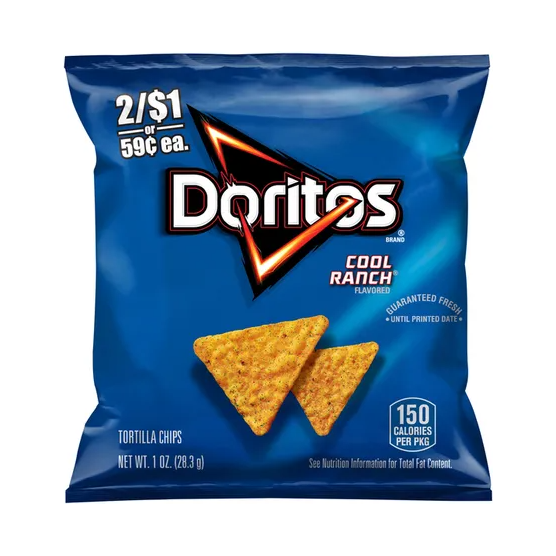 Doritos Cool Ranch Flavored Tortilla Chips - 1 oz Bag