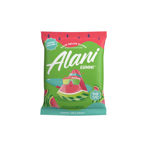 Alani Nu Juicy Peach Energy Drink & Sour Melon Gummi Snacks | Refreshing & Delicious Combo