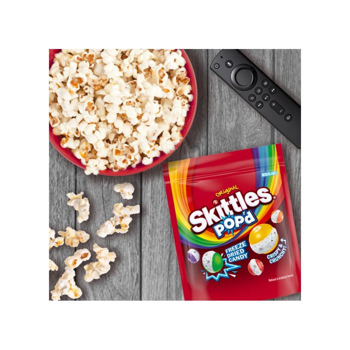 SKITTLES POP'd Originals Freeze Dried Candy - 5.5 Oz Bag