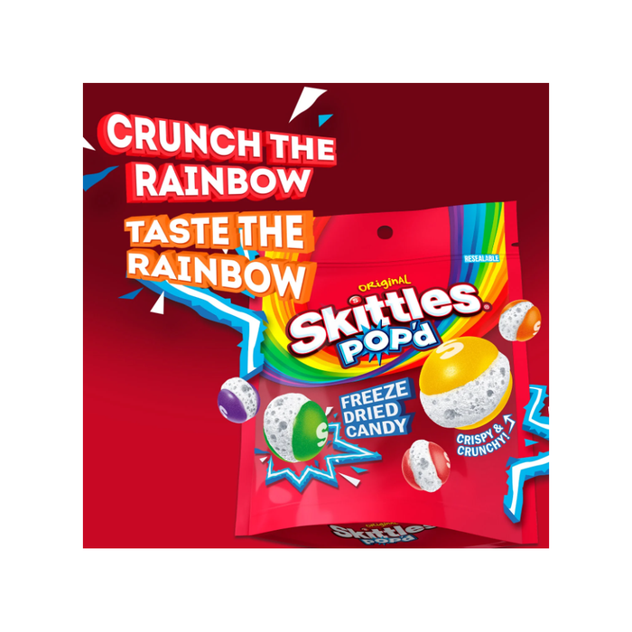 SKITTLES POP'd Originals Freeze Dried Candy - 5.5 Oz Bag