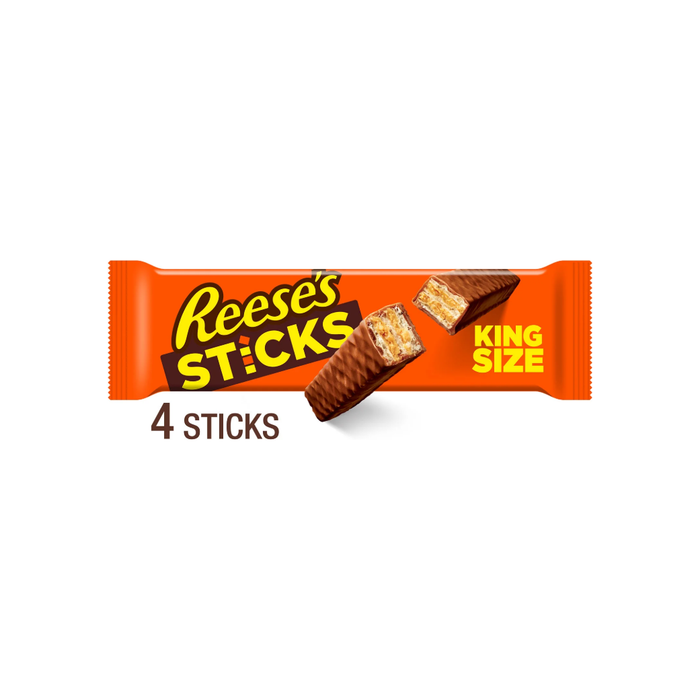 Reese's Sticks Milk Chocolate Peanut Butter Wafer King Size Candy, Pack 3 oz