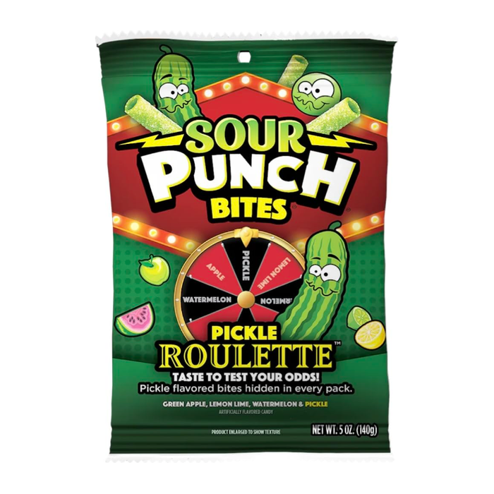 Sour Punch Bites Pickle Roulette Candy – 5oz Bag