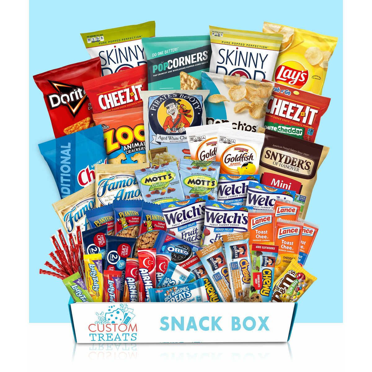Snack Box Variety Care Package 40 Count Lunch Box Snack Gift Box