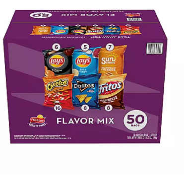 Frito-Lay Flavor Mix Chips and Snacks Variety Pack (50 pk.) — Custom Treats