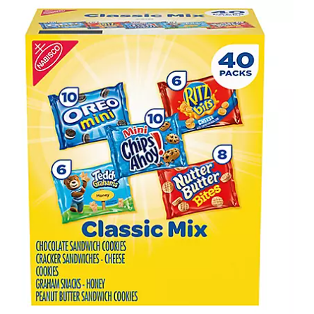 Nabisco Cookie And Cracker Variety Pack, Pack Of 40 Bags