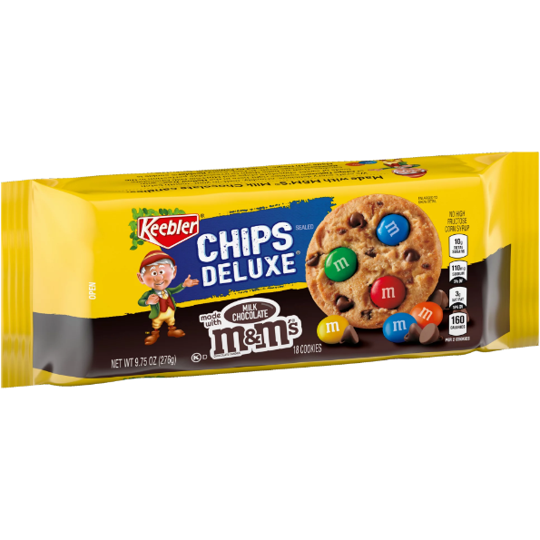 Keebler Chips Deluxe Milk Chocolate M&M's Chocolate Candies Cookies, 9 ...