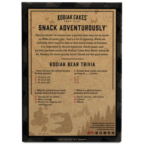 Kodiak Cakes Bear Bites, Honey Graham Crackers, 5g Protein per
