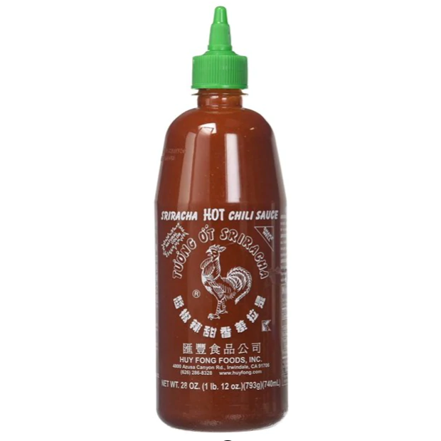 Huy Fong Foods Sriracha Hot Chili Sauce Bottle, 28 oz